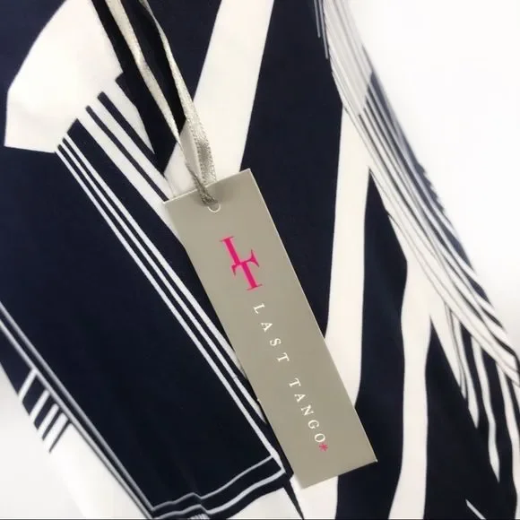 Geometric print v-neck cage back Deep V neck -long - Picture 6 of 8